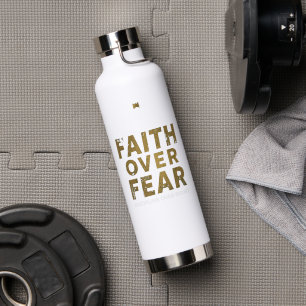 Christliches Fitness-Shirt Faith Over Fear Worko Trinkflasche