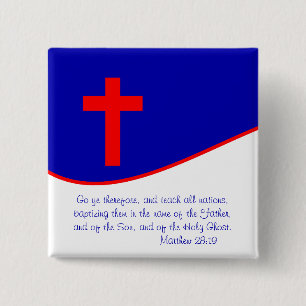 Christliches Flag Inspiriert Button
