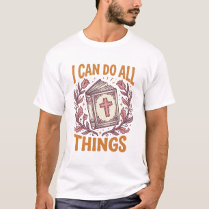 Christliches florales Glaubenszitat Vintage-Shirt- T-Shirt