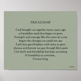 Christliches Freundschaftsgedicht Poster