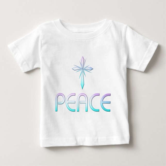 Christliches Friedenskreuz Baby T-shirt (Vorderseite)
