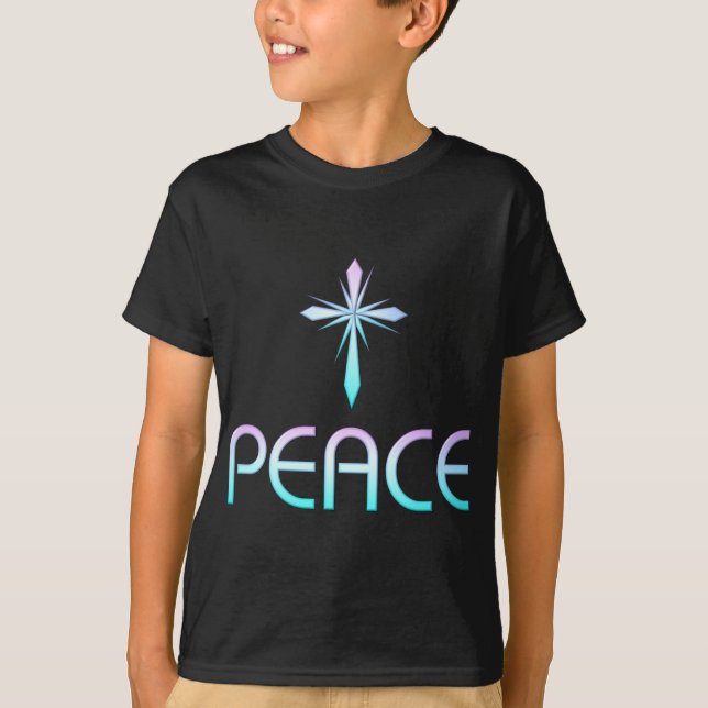 Christliches Friedenskreuz T-Shirt (Vorderseite)