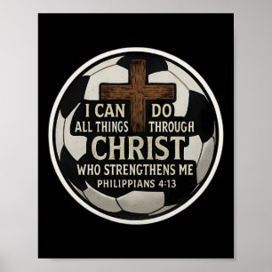Christliches Fußball-Bibel-Vers-Zitat Philipper 41 Poster