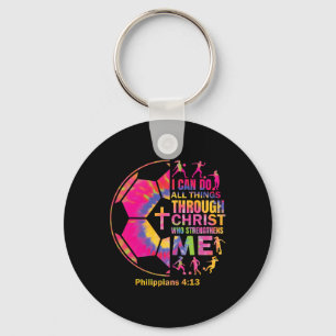 Christliches Fußball-T-Shirt Mädchen Teenager Kind Schlüsselanhänger