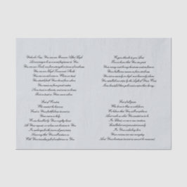 Christliches Gebet Decoupage Seidenpapier