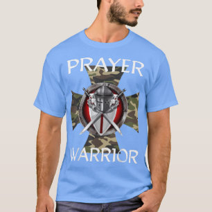Christliches Gebet Krieger Grüne Camouflage Cross  T-Shirt
