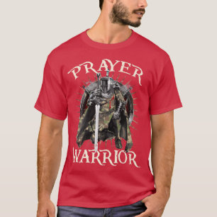 Christliches Gebet Krieger Grüne Camouflage Cross  T-Shirt