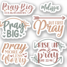 Christliches Gebet Moderne Typografie Gebetskizzen Aufkleber