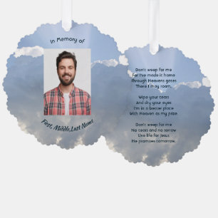 Christliches Gedenkfoto Gebet Himmel Himmel Ornament Karte
