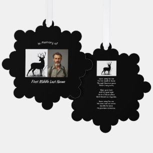 Christliches Gedenkhirsch Outdoor-Mann Ornament Karte