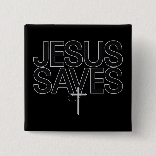 Christliches Geschenk Jesus Faith Bible Verse Button (Vorderseite)