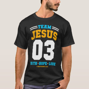 Christliches Geschenkteam Jesus 03 Faith Hope Lieb T-Shirt