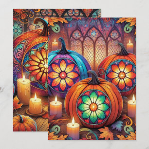 Christliches gestanztes GlasHalloween Einladung