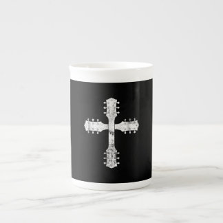 christliches Gitarrenkreuz Prozellantasse