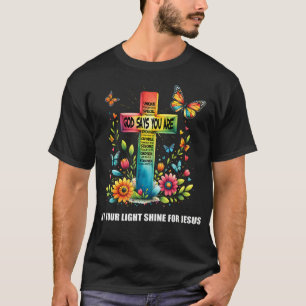Christliches Glow-For-Jesus Lasse deinen Lichtschr T-Shirt