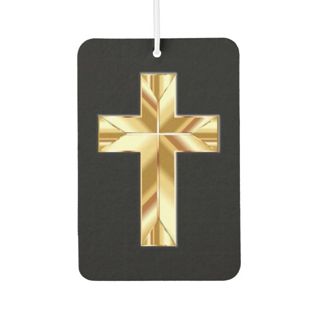 Christliches Goldkreuz Autolufterfrischer (Vorderseite)