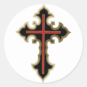 Christliches Goldrausch Runder Aufkleber