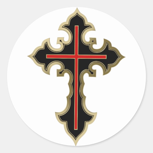 Christliches Goldrausch Runder Aufkleber (Vorderseite)
