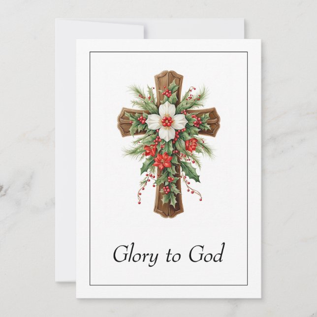 Christliches Gotteskreuz Feiertagskarte (Vorderseite)