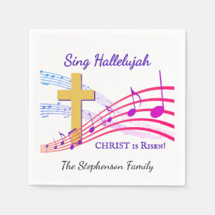 Christliches HALLELUJA CHRISTUS IST AUFERSTANDEN O Serviette