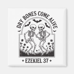 Christliches Halloween Trockene Knochen werden leb Magnet
