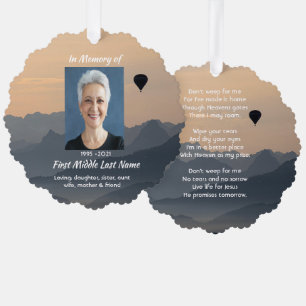 Christliches Heißluftballon-Andenken Ornament Karte