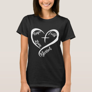 Christliches Herz Hoffnung Glaube Liebe gesegnet J T-Shirt