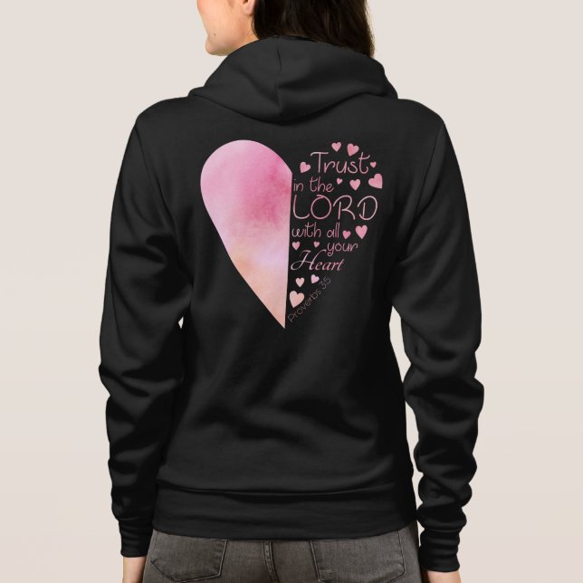 Christliches Herzvertrauen der Frauen dem Herrn Hoodie (Rückseite)