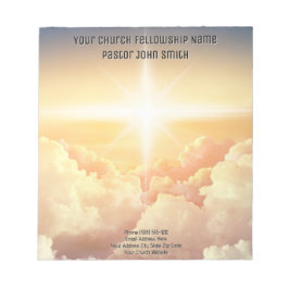 Christliches Himmlisches Cloud Church Business Notizblock
