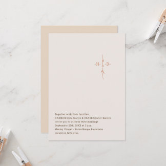 Christliches Hochzeits-Handlettering-Monogramm-Kre Einladung