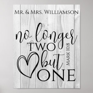 Christliches Hochzeitsschriftzitat Geschenk aus Ku Poster