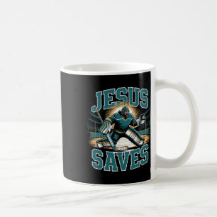 Christliches Hockey Jesus rettet Hockey-Torhüter H Kaffeetasse