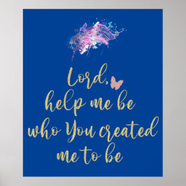 Christliches inspirierendes Zitat mit Schmetterlin Poster