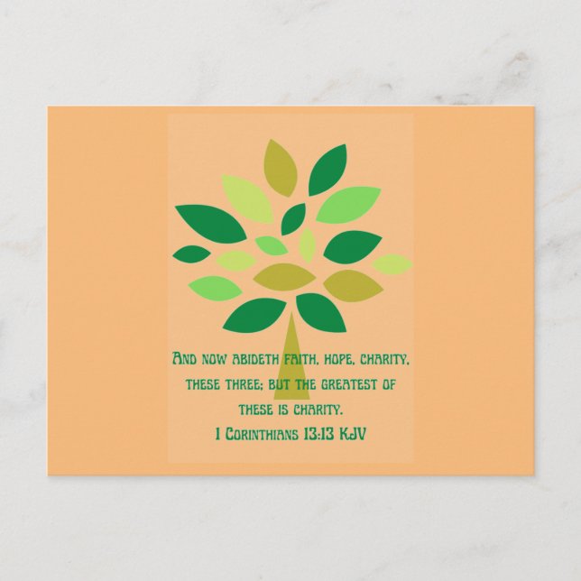 Christliches inspirierendes Zitat Postkarte (Vorderseite)