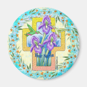 Christliches Iris-Kreuz-Magnet Magnet