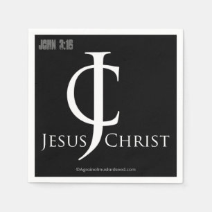 Christliches Jesus-Christus-Logo Serviette