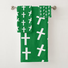 Christliches Jesus-Kreuzmuster Badhandtuch Set