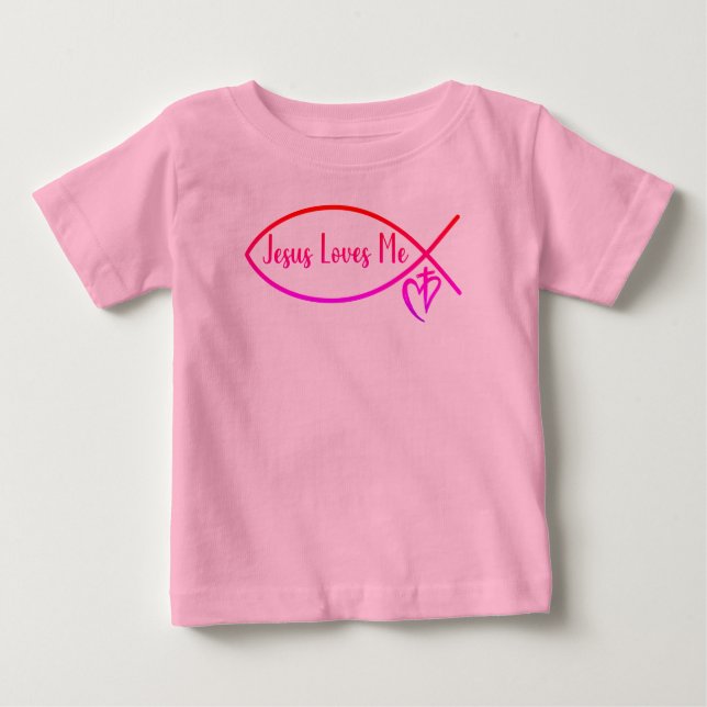 Christliches Jesus Lieben Baby T-shirt (Vorderseite)