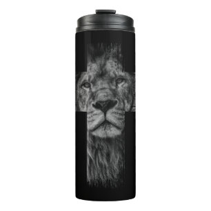 Christliches Jesus Lion of Stamm Judah Cross Gesch Thermosbecher