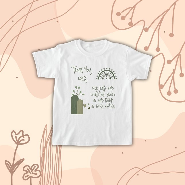 Christliches Kindergebet Olive Green | T-Shirt (Von Creator hochgeladen)
