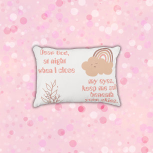 Christliches Kindergebet Rosa Dekokissen