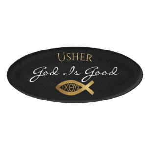 Christliches Kirchenministerium Usher Ichthys Namenschild