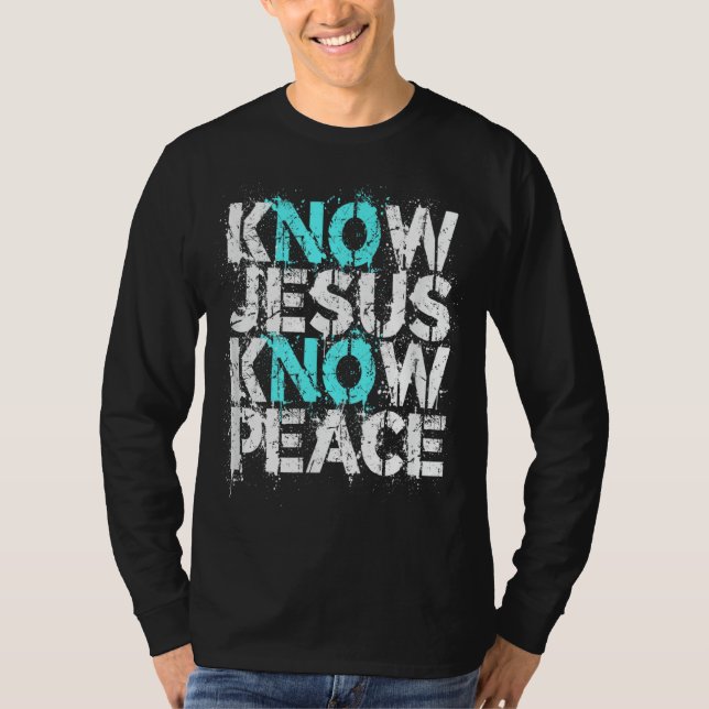 Christliches Kleidungsstück - Jesus kennen den Fri T-Shirt (Vorderseite)