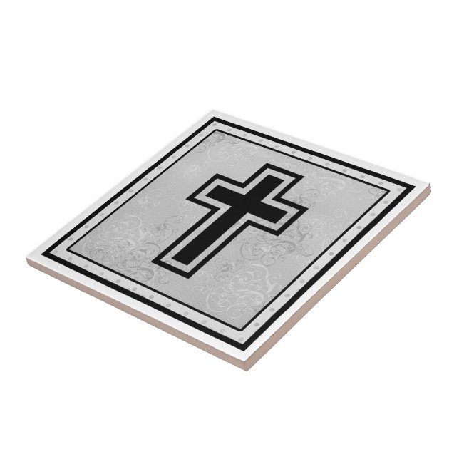 Christliches Kreuz 2 Fliese (Seite)