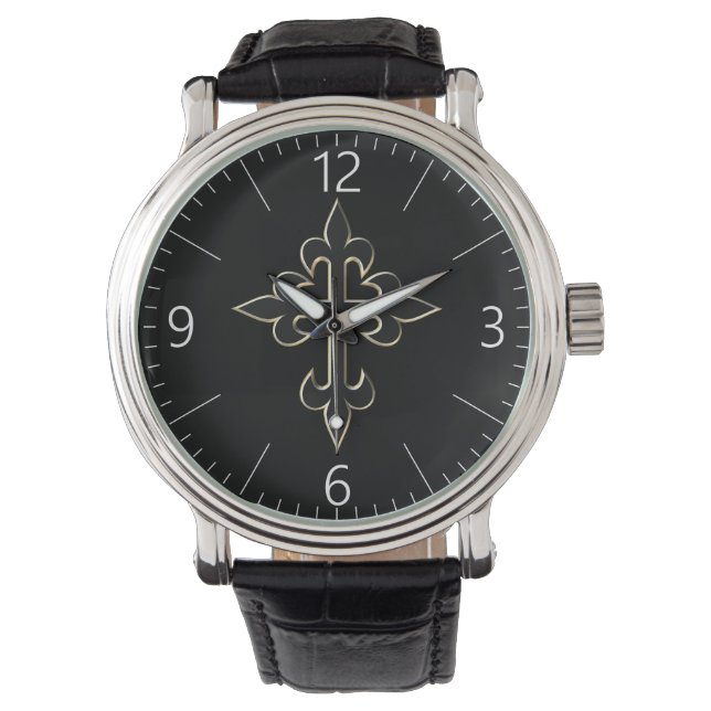 Christliches Kreuz Armbanduhr (Vorderseite)