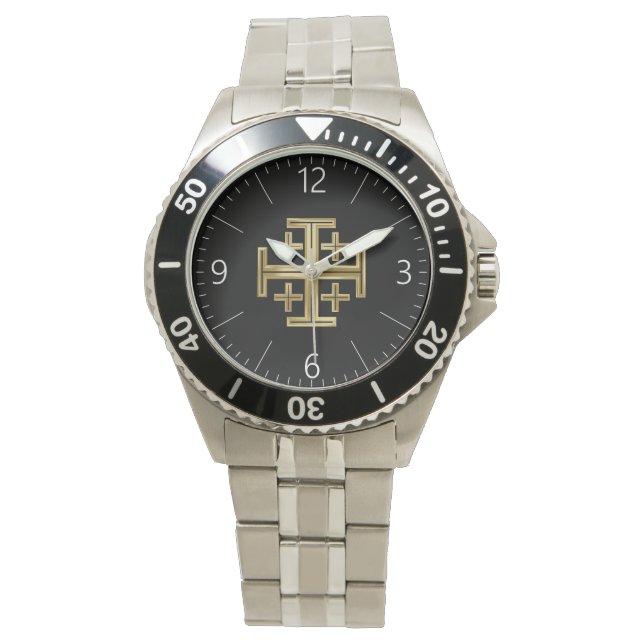 Christliches Kreuz Armbanduhr (Vorderseite)