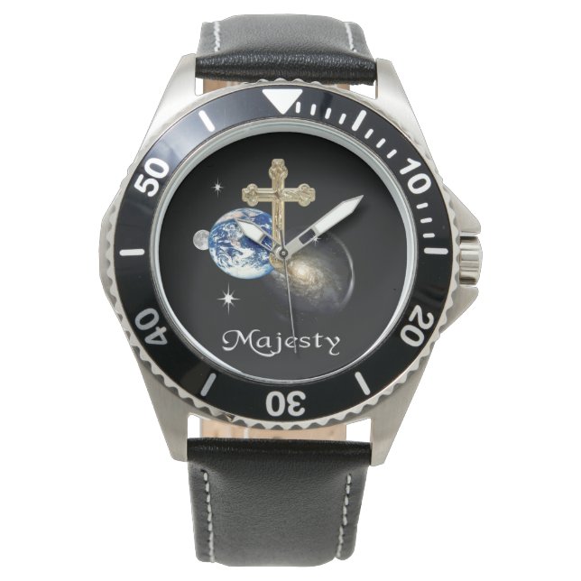 Christliches Kreuz Armbanduhr (Vorderseite)