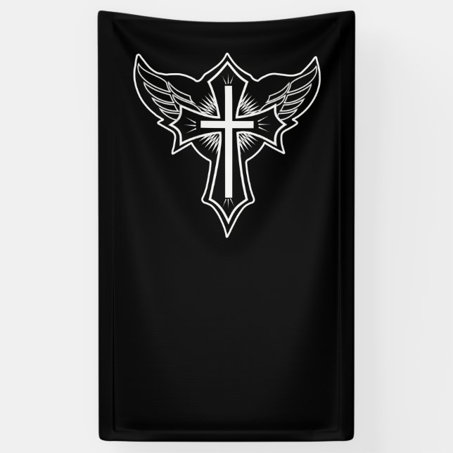 Christliches Kreuz Banner (Vertikal)