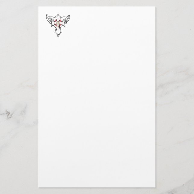 Christliches Kreuz Briefpapier (Vorderseite)