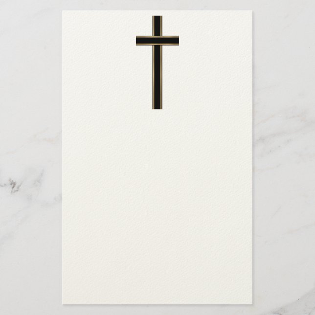 Christliches Kreuz Briefpapier (Vorderseite)